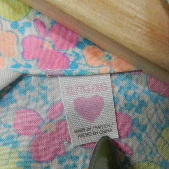 Victoria's Secret Womens Floral Pajama Top Multicolor Size XL‎ Button Up - Picture 11 of 15